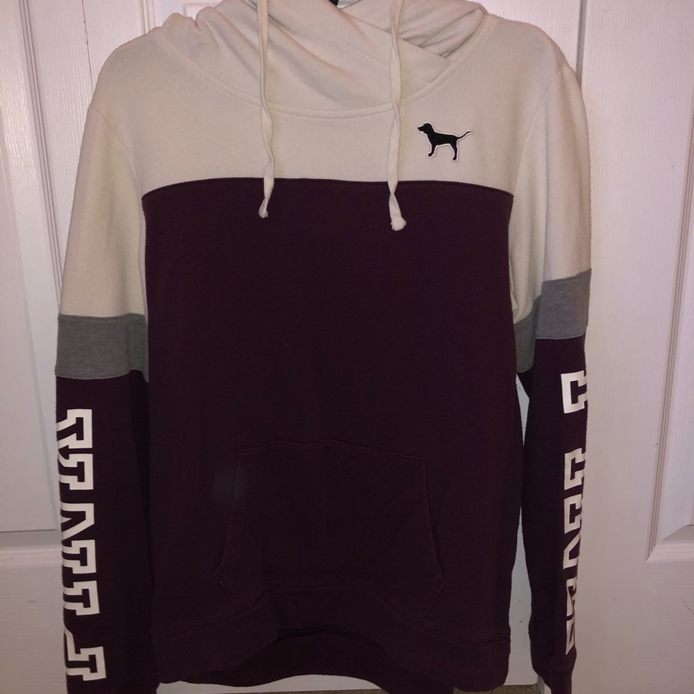 PINK Cowl Neck Hoodie